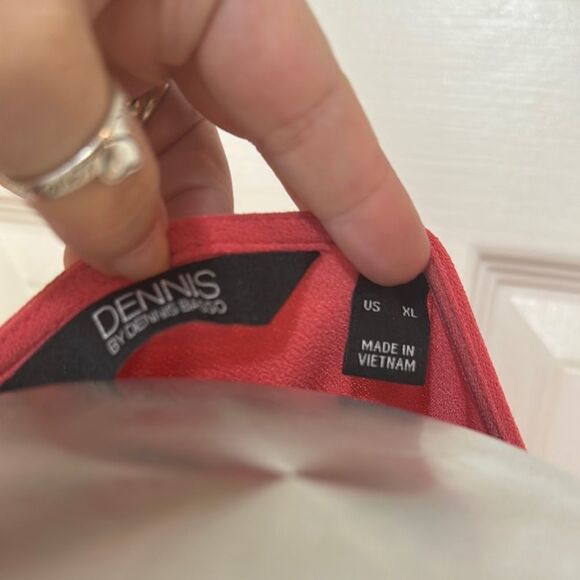 Salmon color Cowl Neck Asymmetrical Tunic - Picture 2 of 4